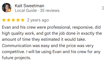 Google Review 3 - Chefalo Contracting